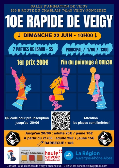affiche tournoi 10e rapide de Veigy